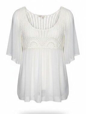 Sheer Crochet Boho Blouse